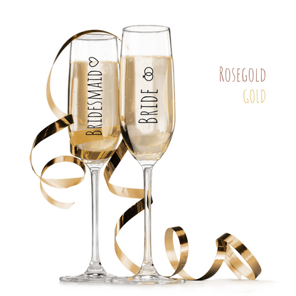 Personalizable labels for champagne glasses