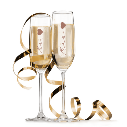 Personalizable labels for champagne glasses