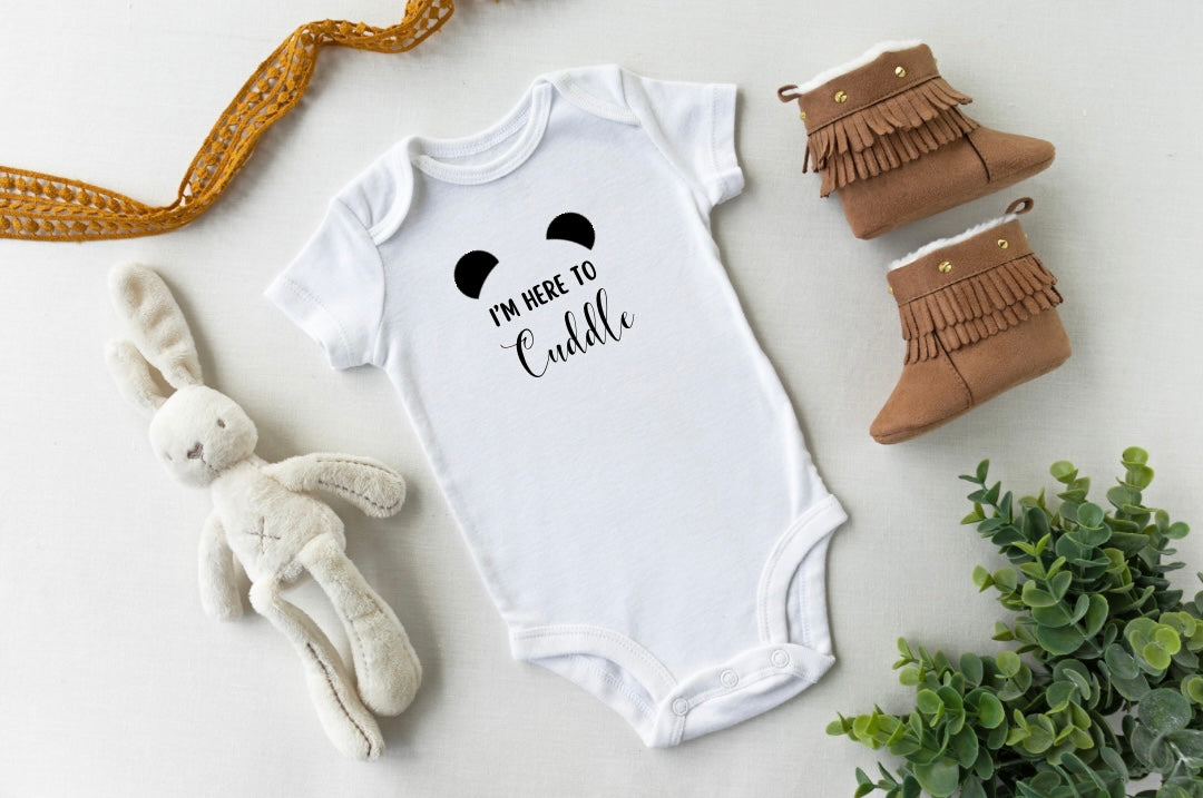 Personalizable baby bodysuit short sleeve