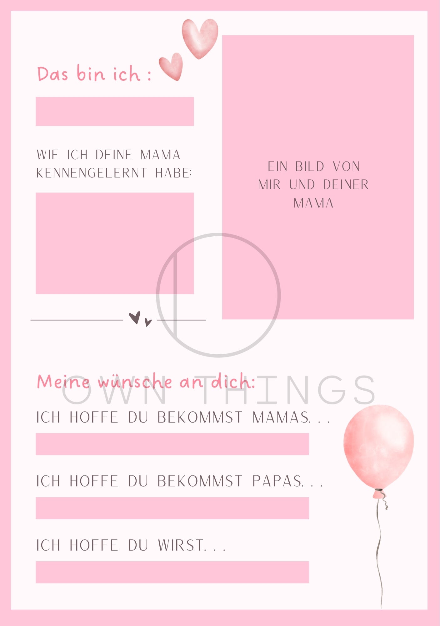 Babyparty Spiel rosa