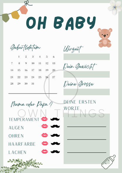 Babyparty Spiel Genderneutral