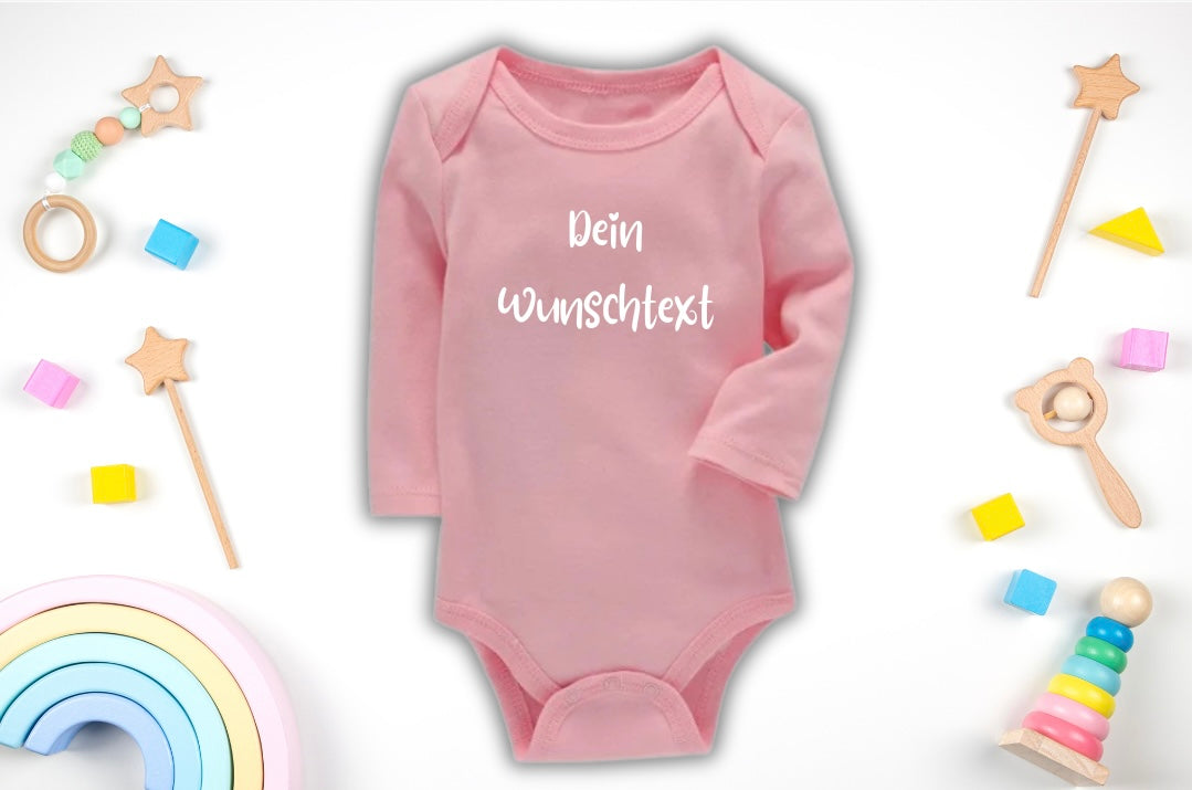 Personalizable baby bodysuit long sleeves