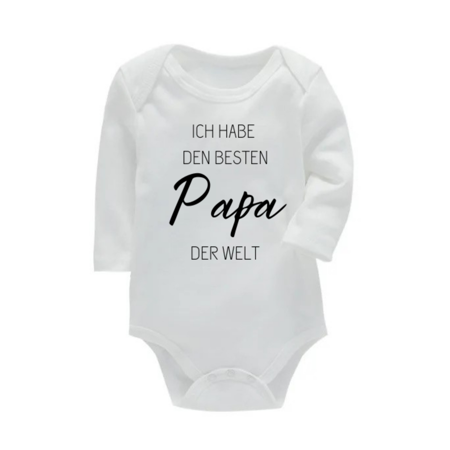 Personalizable baby bodysuit long sleeves