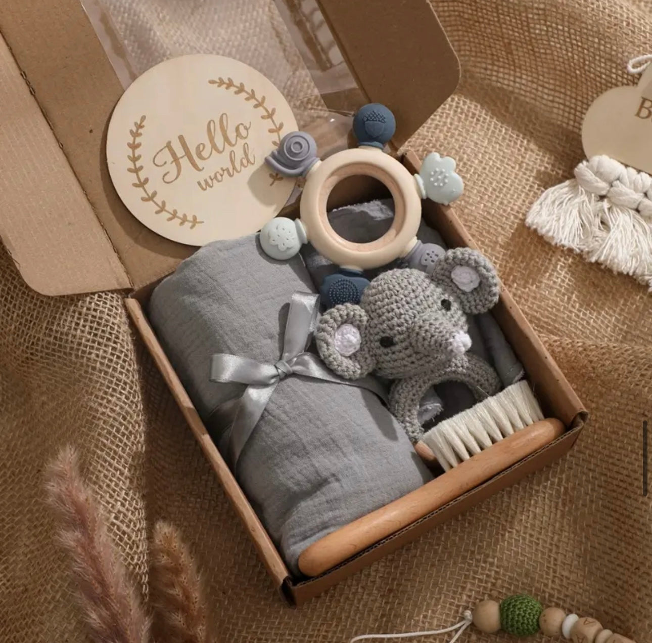 Newborn gift box set elephant 